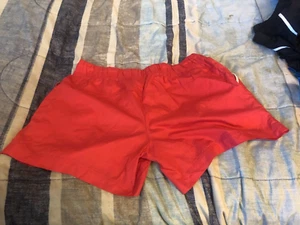 Danskin Now Red Athletic Running Shorts Workout Size M Medium 8-10 - Picture 1 of 3