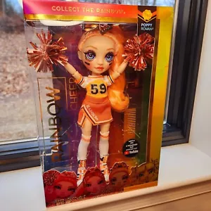 🌟Rainbow High Fashion Doll🌟 Poppy Rowan Cheerleader Orange Cheer Pom Pom NEU! - Bild 1 von 4