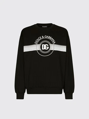 DOLCE & GABBANA negro y blanco regular fit logotipo DG sudadera grande auténtica nueva con etiquetas Foto 1 de 4