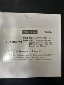 LVS LUT-SHUNT-D White Relay for 0-10V & Line Voltage Applications DPDT 20A - Picture 1 of 2