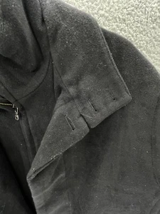 Giacca Preswick & Moore uomo grande nera soprabito lana cashmere full zip invernale - Foto 1 di 19