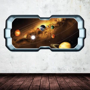 Space Rocket Shuttle Battle Window Planet Wall Art Sticker Decal Bedroom WSD272 - Picture 1 of 1