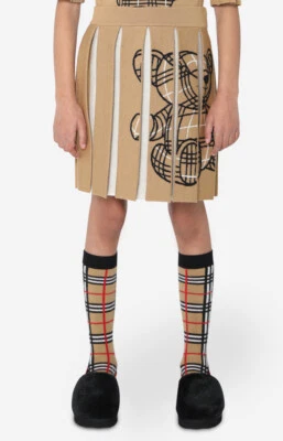 NWT Burberry Girl Stunning Wool Bear Pleated Skirt 10 Yr  Current Season $415 - Image 1 of 4