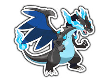 Mega Charizard X Sticker | Water Resistant Vinyl Sticker