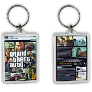 GRAND THEFT AUTO IV GTA 4 PC LLAVERO KEYRING - Picture 1 of 2