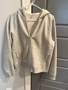 Uniqlo Heather Gray Stretch Dry Sweat Long-Sleeve Full-Zip Hoodie size Large - Picture 1 of 9