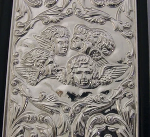 BEAUTIFUL MINT STERLING SILVER REYNOLDS ANGELS 5 inch BIBLE 1995 BOXED - Picture 1 of 11
