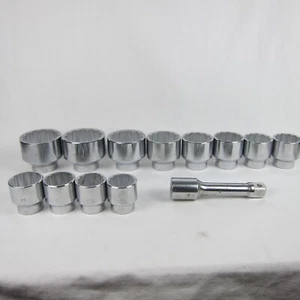 Juego de enchufes Jumbo SAE de 1" Drive 12 Sockets - 12 puntos - 3"-1 3/4" sin marca - Imagen 1 de 12
