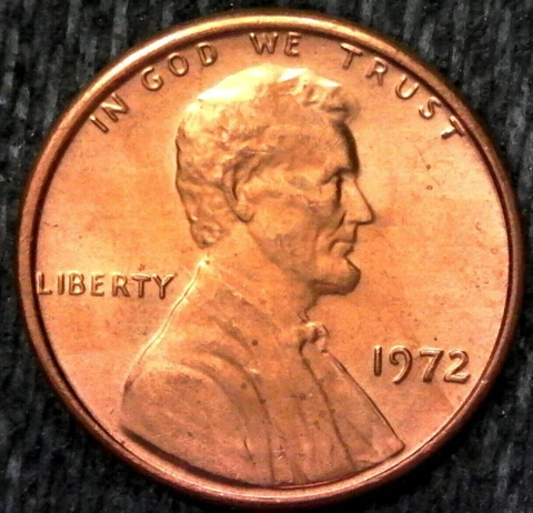 1972 Lincoln Memorial Cent Doubled Die Obverse DDO FS-109~FRESH From Roll BU RED Cover