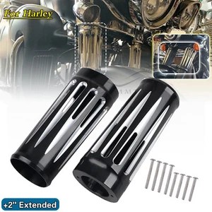 2" Extend CNC Fork Slider Boots Cover For Harley Electra Tour Glide Road King - Picture 1 of 16