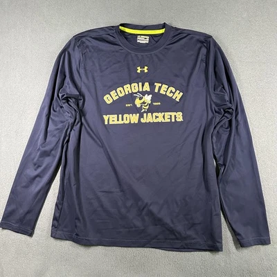 Georgia Tech Yellow Jackets Shirt Mens Small NCAA Under Armour Long Sleeve - Image 1 of 4
