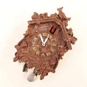 Lux Pendulette Novelty Clock with Red Bobbing Bird - XC403 - Picture 1 of 3