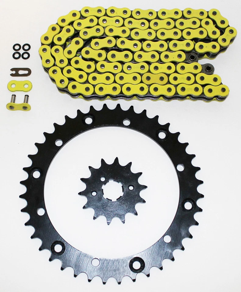 Yamaha YFZ350 350 1998-2000 Banshee anillo tórico amarillo cadena y piñón plateado 12/40 Foto 1 de 1