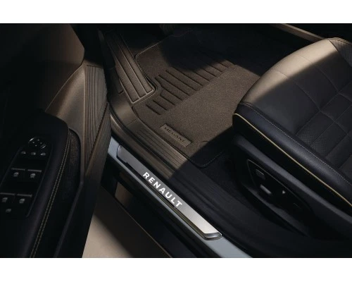 Juego de alfombrillas textiles premium originales Renault Megane XCB E-TECH EV con puntada dorada Foto 1 de 1