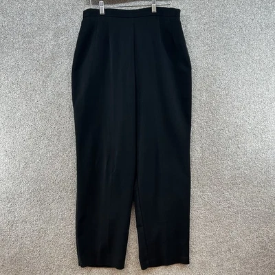 Sheri Martin Women's Pants Size 16 Black Elastic Waist High Rise Straight Leg - Image 1 of 4