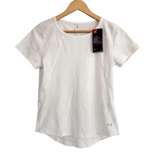 Camiseta de malla Under Armour HeatGear para mujer manga corta blanca pequeña - nueva con etiquetas - Imagen 1 de 5