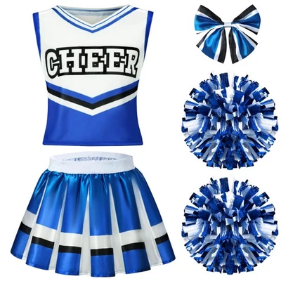 Disfraz de Animadora Halloween Niña, Conjunto de Uniforme de Animación Púrpura, Linda Animadora... Foto 1 de 4