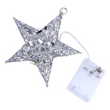  Christmas Pentagram Decoration Wrought Iron Sparkle Tree Top