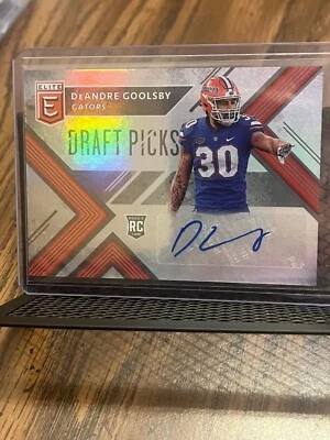 DEANDRE GOOLSBY 2018 ELITE DRAFT PICKS ROOKIE AUTOGRAPH AUTO FL GATORS INSERT RC - Image 1 of 2