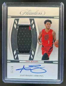 2023-24 Flawless Anfernee Simons Vertical Patch Auto Game Used #07/25 - Picture 1 of 2