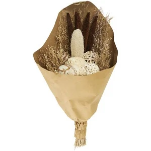 Dried Plant Cattail Handmade Natural Foliage Floral Wheat Grass with Deco Bal... - Picture 1 of 5