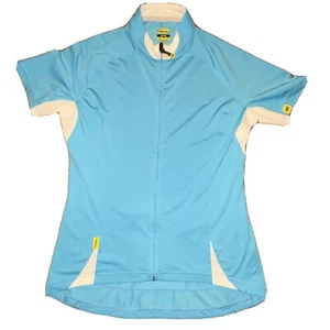 Mavic Bicycle Shirt Mens Blue White Full Zip Large B52 - Picture 1 of 9