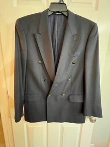 Baumler Men's Double-Breasted Blazer Size 48R 100% Wool, Made in Austria, Luxury - Picture 1 of 14