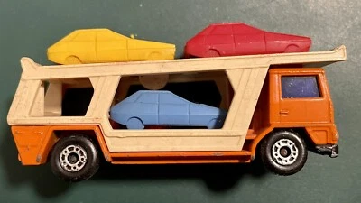 Matchbox Superfast 11 Car Transporter Orange 1976 Lesney England Modell Auto Car - Bild 1 von 3
