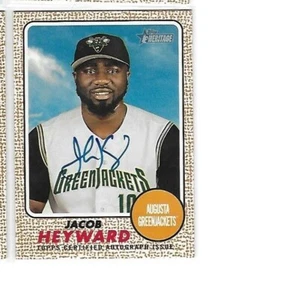  2017 TOPPS HERITAGE MINORS AUTOGRAPH JACOB HEYWARD GIANTS AUTO - Picture 1 of 1