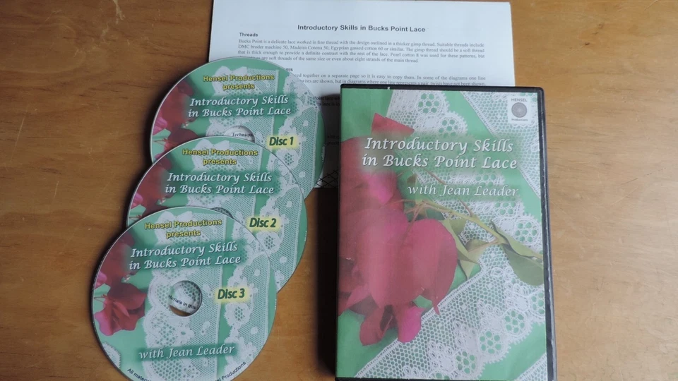 Introductory Skills in Bucks Point Lace DVD Set with Jean Leader Bobbin Lace - Image 1 of 1