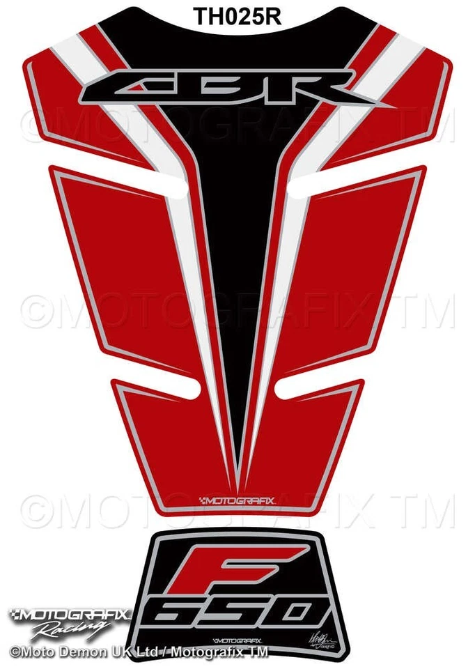 Protector de almohadilla de tanque rojo para motocicleta Honda CBR650F 2014-2019 MotoGrafix #TH025R Foto 1 de 1