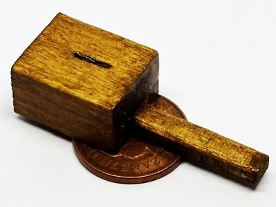 Dolls House Wooden Church Collection Box 1:12 Scale Miniature Accessory tumdee - Image 1 of 2