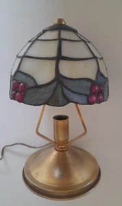 Lampada da tavolo soggiorno metallo dorato vetro Tiffany abatjour 1 luce Perenz - Imagen 1 de 3