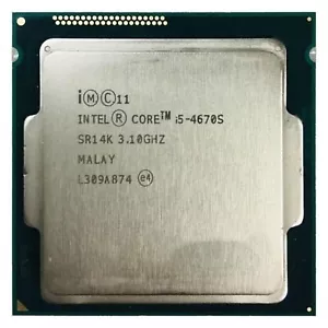 Intel Core i5-4670s Processor 4-Cores 4-Threads 3.10GHz LGA1150 SR14K CPU - Picture 1 of 3