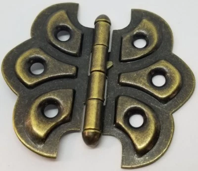 FURNITURE KNOWLEDGE Antique Brass Butterfly Hinge Steel, shell design vintage rustic small