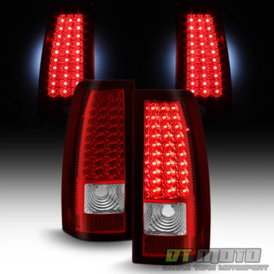 Red Clear 1999-2002 Chevy Silverado 1500 2500 3500 LED Tail Lights Brake Lamps - Image 1 of 4