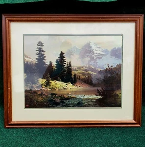 VTG Dalhart Windberg Melody Of The Maroon Bells Aspen, CO Framed 1989 28x34in - Picture 1 of 18