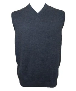 TURNBURY Big Man Extra Fine Merino Wool Vest (Charcoal Grey Heather) - Picture 1 of 3