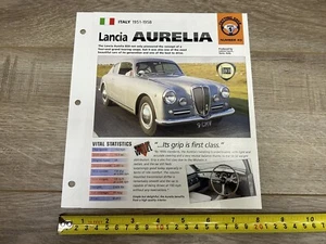 Hot Cars Cutting Edge 1951-1958 Lancia Aurelia #43 Folder Brochure Spec Sheet - Picture 1 of 4