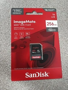 SanDisk SDSDUNC-256G-AW6KN 256GB SDXC Class 10 Memory Card 100Mbps New - Picture 1 of 5