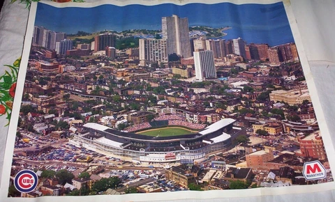 Chicago Cubs Wrigley Field Marathon Gas Poster 18 X 24' Cover