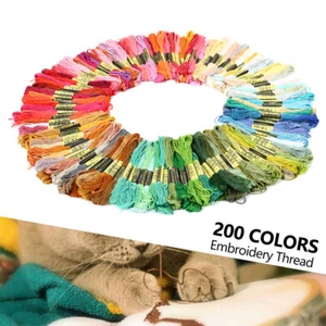 200 Color Egyptian Cross Stitch Cotton Sewing Skeins Embroidery Thread Floss^-^ - Picture 1 of 12