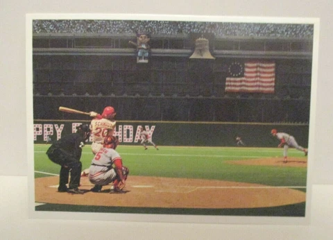 PHILADELPHIA PHILLIES BASEBALL ADVERTISING CARD GOODSPORTSART.COM 1996 AD ART Cover