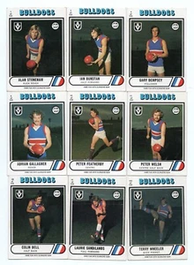 1976 Scanlens FULL Team Set FOOTSCRAY 12 Cards - Unmarked CHECKLIST - Picture 1 of 4