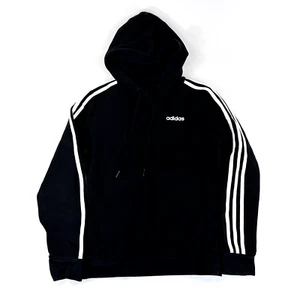 Adidas Black Original Graphic Trefoil Logo Pullover Hoodie Sweatshirt Women’s XS - Picture 1 of 7