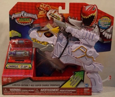 Power Rangers Dino Supercharge Blanco T-Rex Morpher Edición Limitada Super Carga Foto 1 de 2
