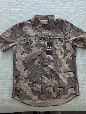 KUIU “Mesa” Short-Sleeve Snap Shirt in Vias camo, size Large OX Ranch - Image 1 of 2