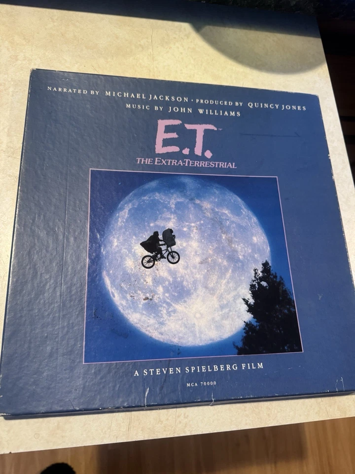 Vtg Michael Jackson / John Williams E.T. The Extra-Terrestrial Record With Book Foto 1 de 4