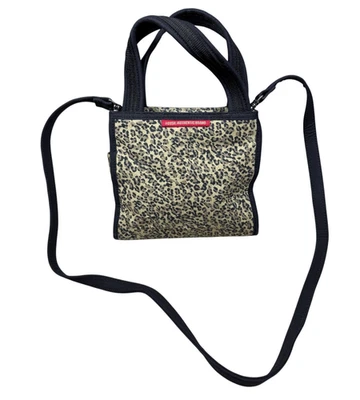 Mini bolsa tote Y2K Fossil pequena tiracolo leopardo - Imagem 1 de 4