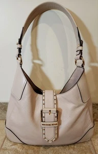 Michael Kors | Lillian Soft Pink Leather Gold Medium Shoulder Satchel Bag Purse - Picture 1 of 16